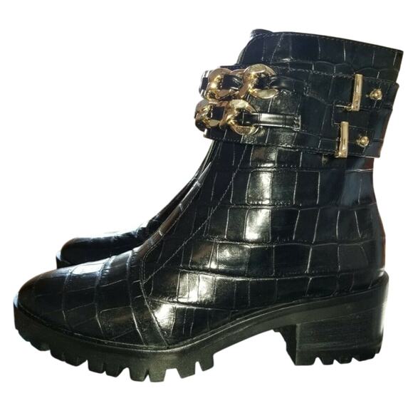 KARL LAGERFELD PARIS Palmer Combat Boots NEW  with box  Size 7.5 - Picture 2 of 7